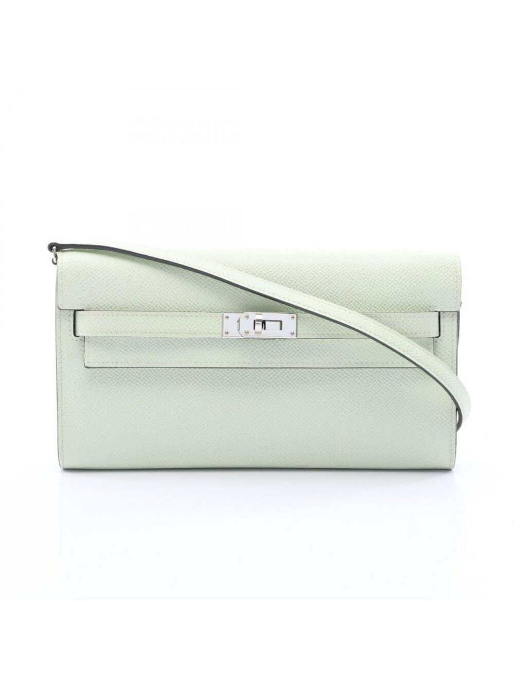 Hermes Shoulder Bag Kelly to Go Vert Fizz Leather Long